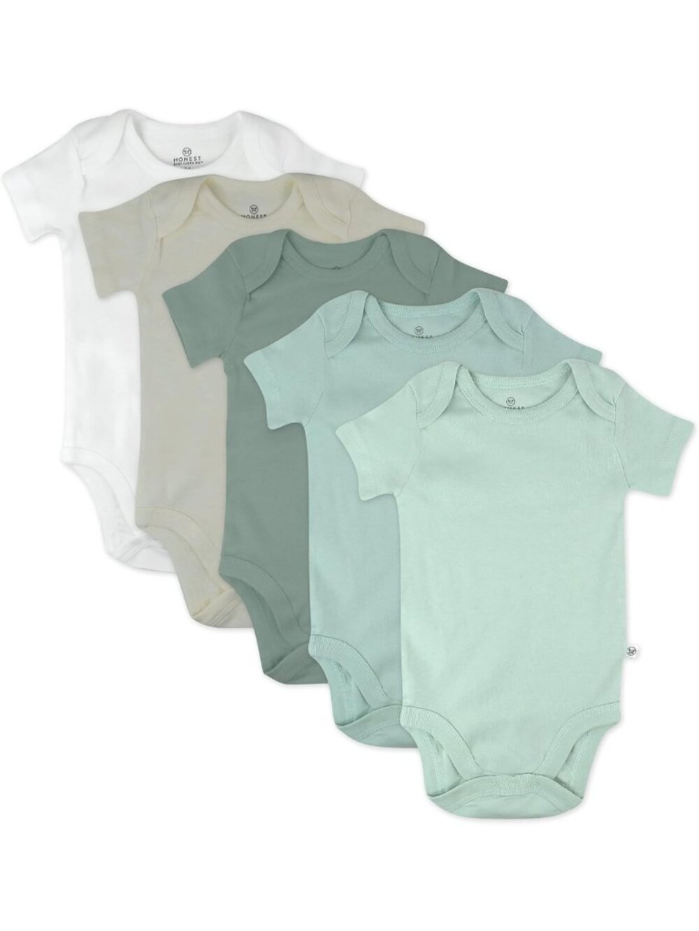 5-Pack Organic Cotton Short Sleeve Bodysuits for Infant Baby Boys - Soft & Comfy